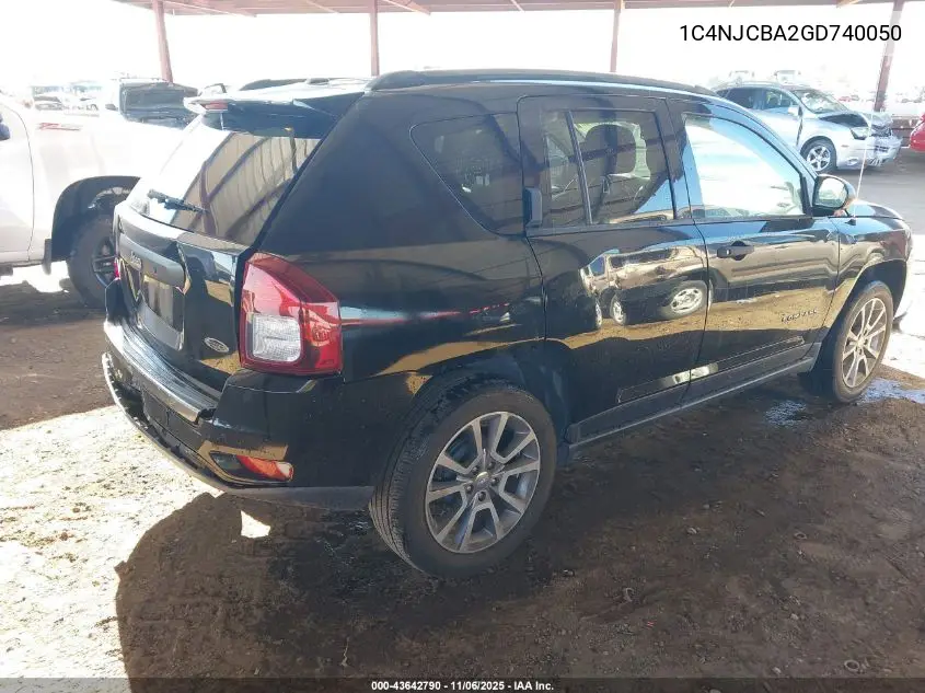 1C4NJCBA2GD740050 2016 Jeep Compass Sport Se
