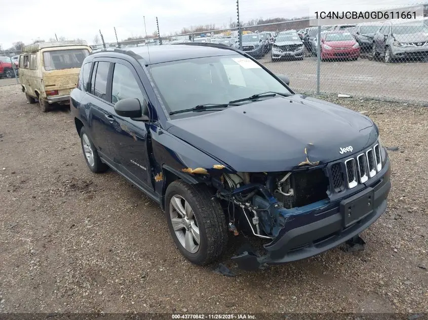 1C4NJCBA0GD611661 2016 Jeep Compass Sport