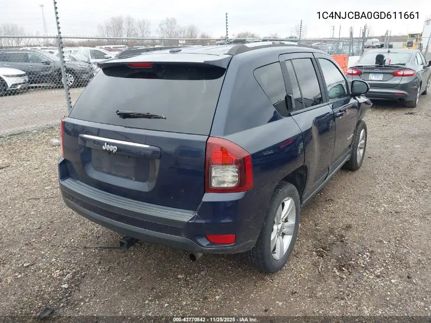 1C4NJCBA0GD611661 2016 Jeep Compass Sport