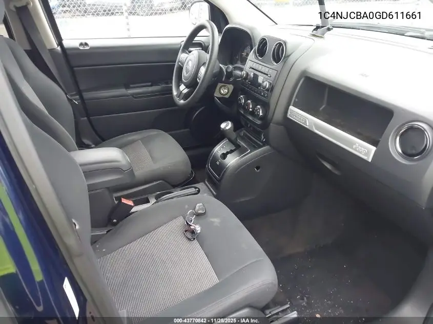 1C4NJCBA0GD611661 2016 Jeep Compass Sport