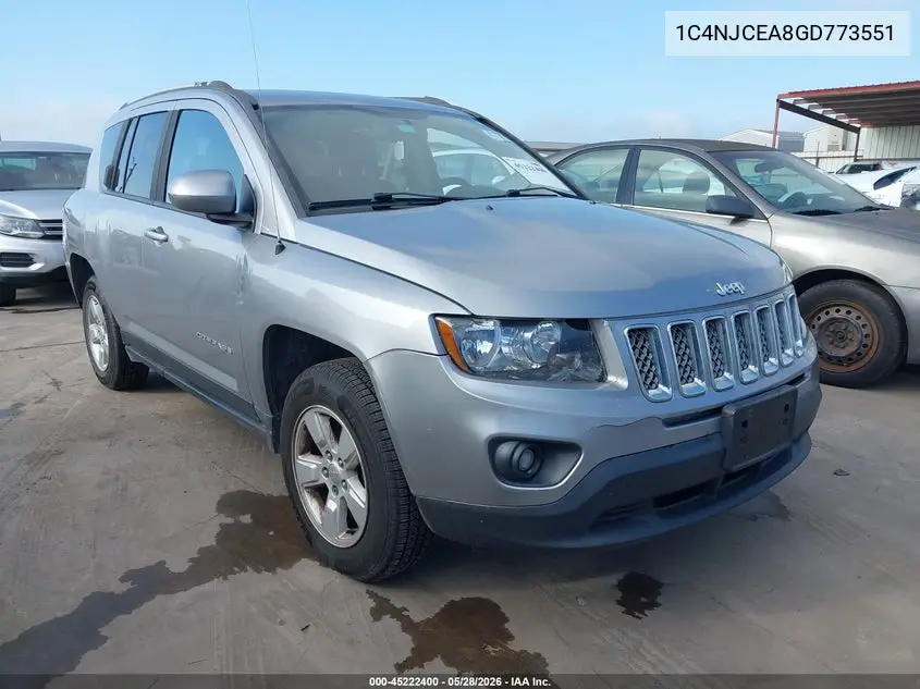 2016 Jeep Compass Latitude VIN: 1C4NJCEA8GD773551 Lot: 45222400