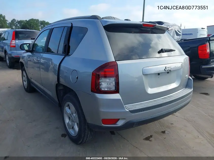 2016 Jeep Compass Latitude VIN: 1C4NJCEA8GD773551 Lot: 45222400