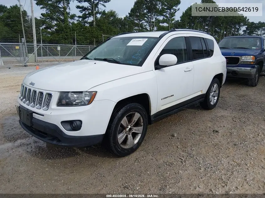 1C4NJDEB3GD542619 2016 Jeep Compass Latitude