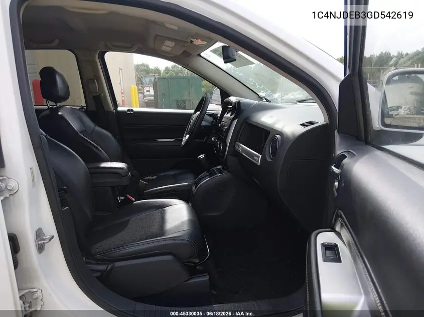 1C4NJDEB3GD542619 2016 Jeep Compass Latitude