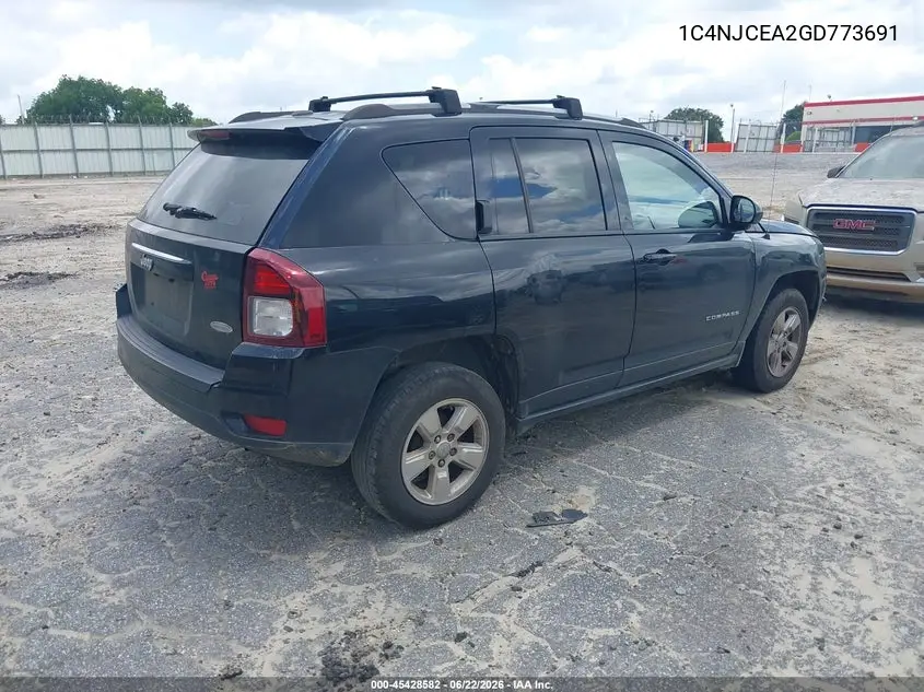 2016 Jeep Compass Latitude VIN: 1C4NJCEA2GD773691 Lot: 45428582