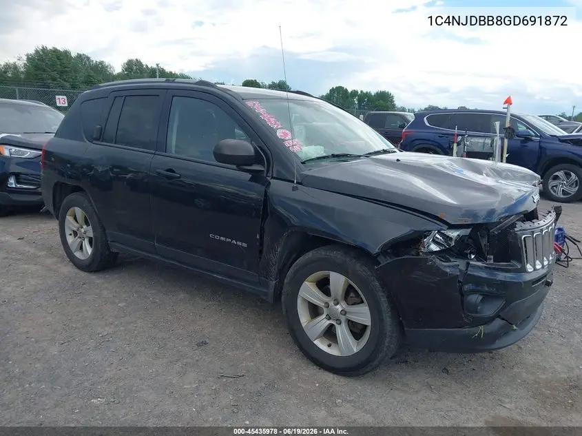 2016 Jeep Compass Sport VIN: 1C4NJDBB8GD691872 Lot: 45435978