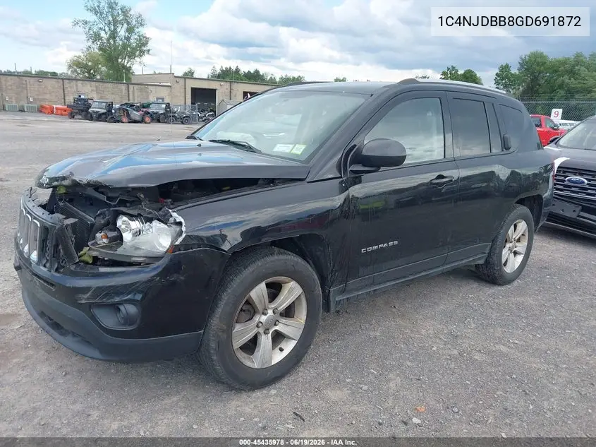2016 Jeep Compass Sport VIN: 1C4NJDBB8GD691872 Lot: 45435978
