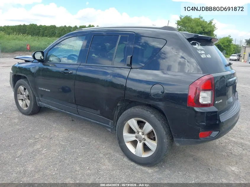 2016 Jeep Compass Sport VIN: 1C4NJDBB8GD691872 Lot: 45435978