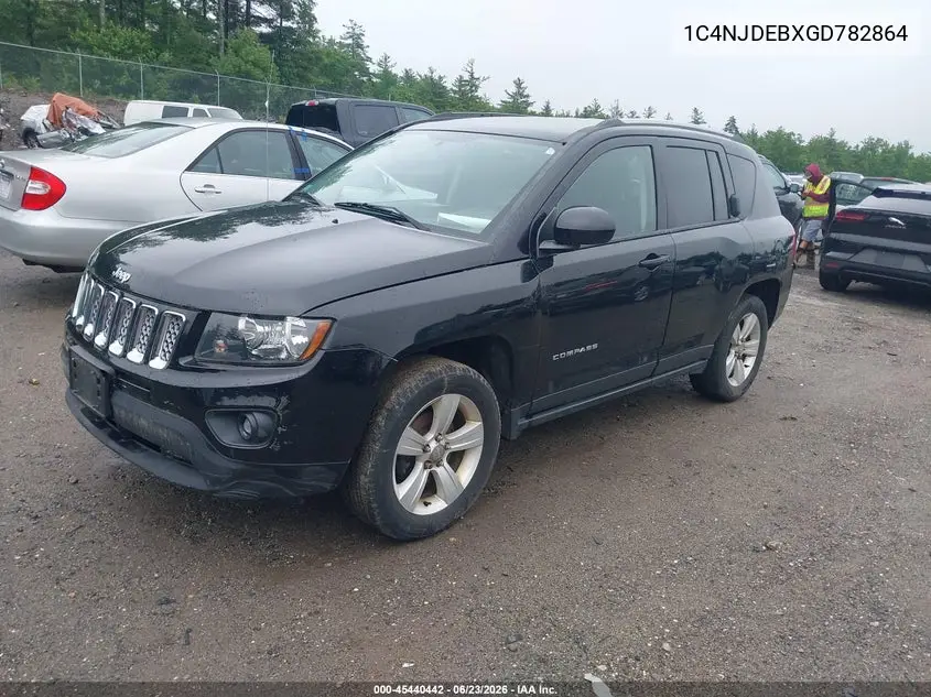2016 Jeep Compass Latitude VIN: 1C4NJDEBXGD782864 Lot: 45440442