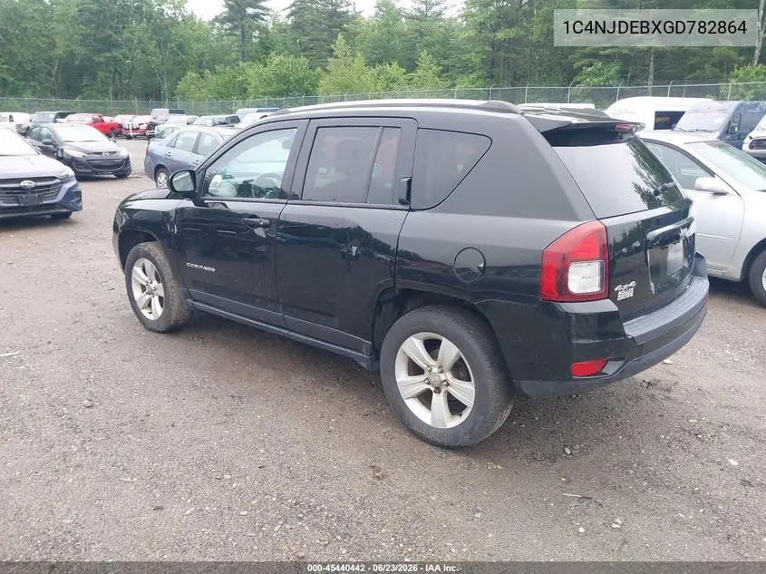 2016 Jeep Compass Latitude VIN: 1C4NJDEBXGD782864 Lot: 45440442