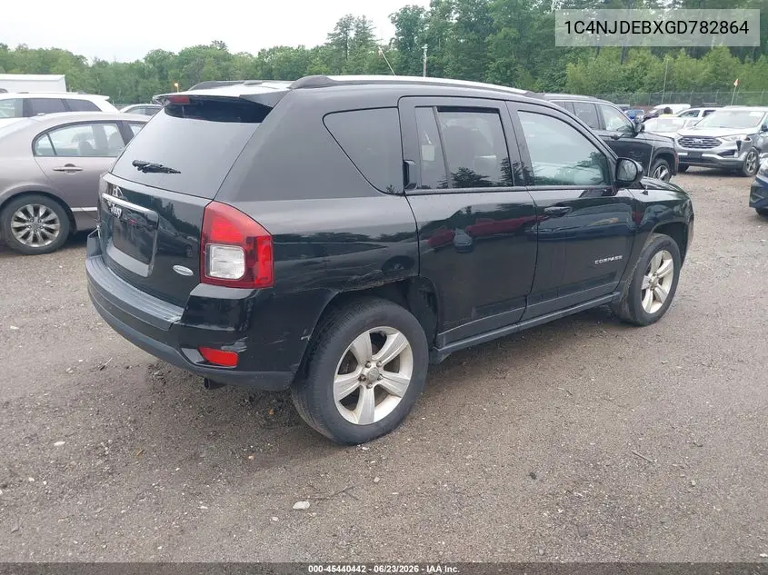 2016 Jeep Compass Latitude VIN: 1C4NJDEBXGD782864 Lot: 45440442