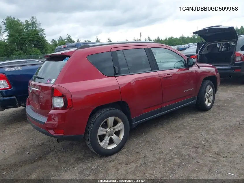 2016 Jeep Compass Sport VIN: 1C4NJDBB0GD509968 Lot: 45452064
