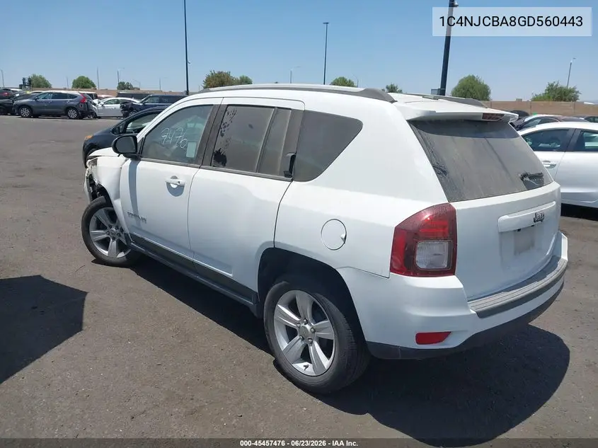 2016 Jeep Compass Sport VIN: 1C4NJCBA8GD560443 Lot: 45457476