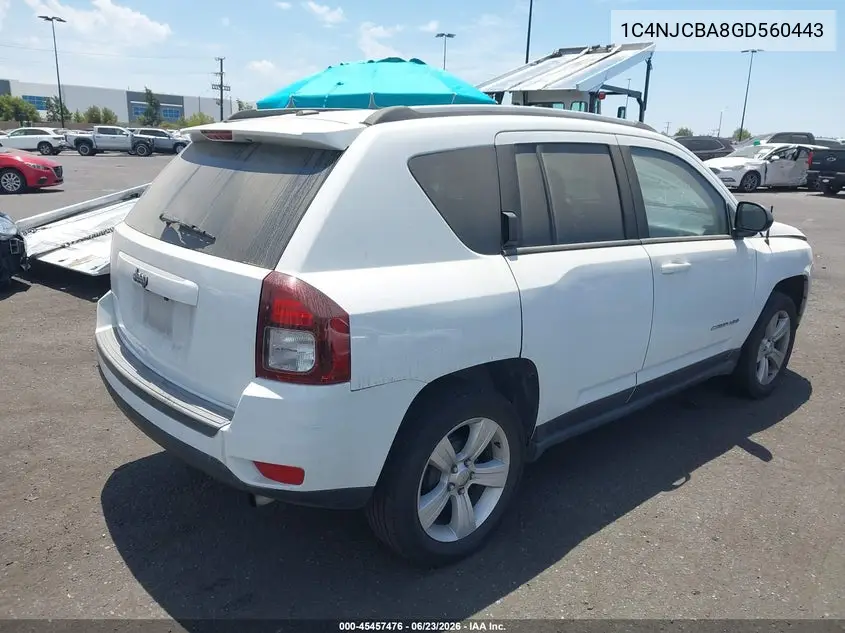 2016 Jeep Compass Sport VIN: 1C4NJCBA8GD560443 Lot: 45457476