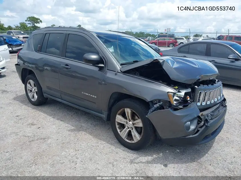 2016 Jeep Compass Sport VIN: 1C4NJCBA1GD553740 Lot: 45563779