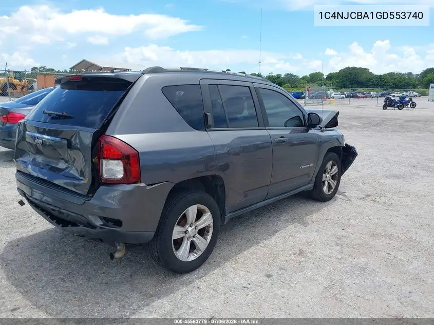 2016 Jeep Compass Sport VIN: 1C4NJCBA1GD553740 Lot: 45563779