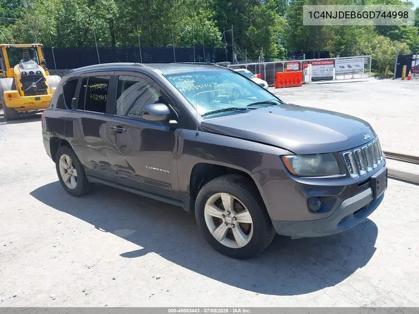 1C4NJDEB6GD744998 2016 Jeep Compass Latitude