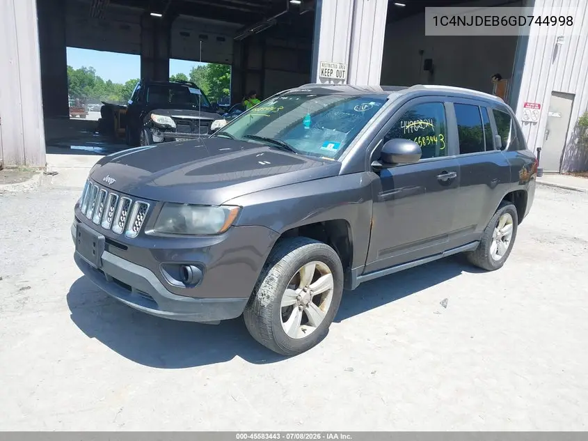 1C4NJDEB6GD744998 2016 Jeep Compass Latitude