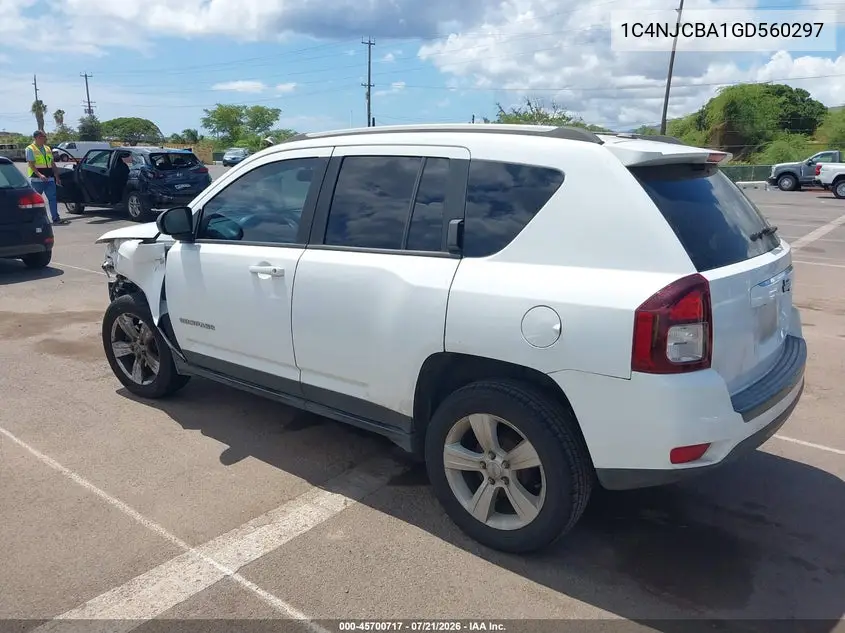 2016 Jeep Compass Sport VIN: 1C4NJCBA1GD560297 Lot: 45700717