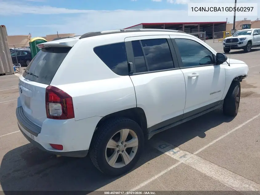 2016 Jeep Compass Sport VIN: 1C4NJCBA1GD560297 Lot: 45700717