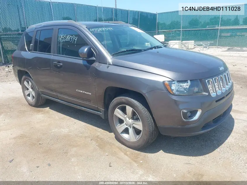 2017 Jeep Compass High Altitude VIN: 1C4NJDEB4HD111028 Lot: 45588394