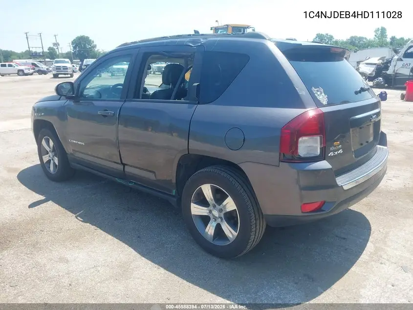 2017 Jeep Compass High Altitude VIN: 1C4NJDEB4HD111028 Lot: 45588394