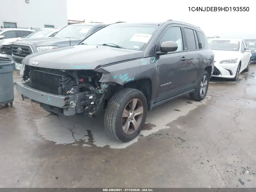 2017 Jeep Compass High Altitude VIN: 1C4NJDEB9HD193550 Lot: 45625801