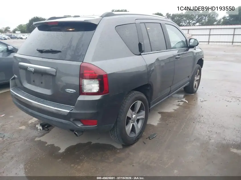 2017 Jeep Compass High Altitude VIN: 1C4NJDEB9HD193550 Lot: 45625801