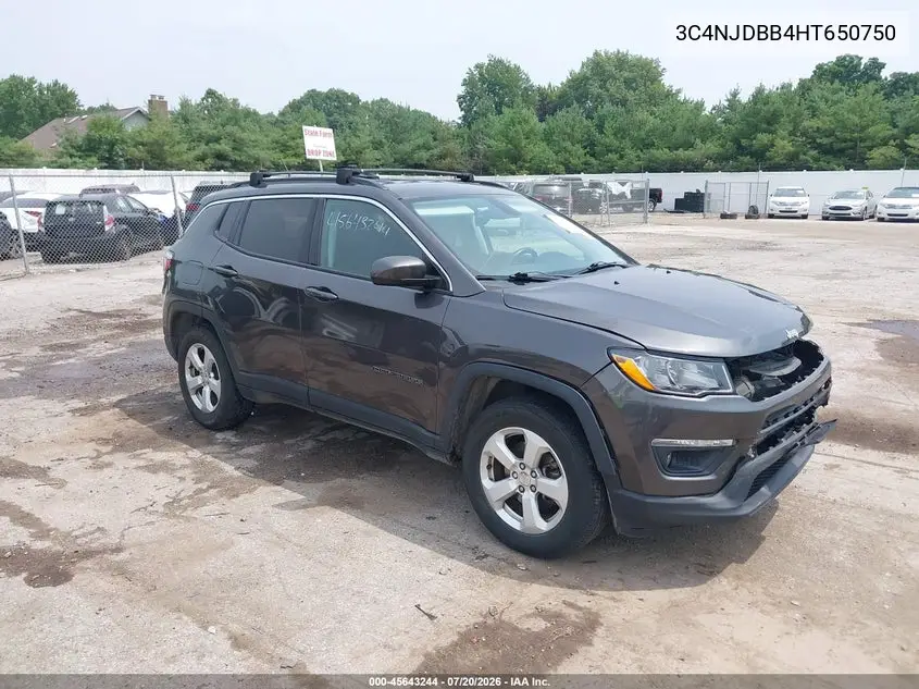 2017 Jeep Compass Latitude VIN: 3C4NJDBB4HT650750 Lot: 45643244