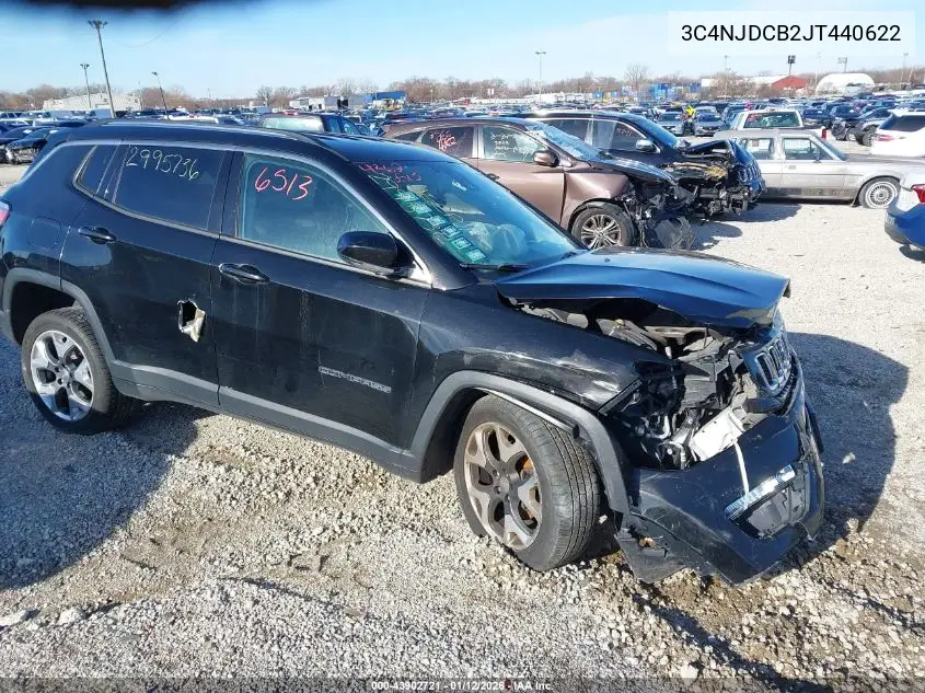 3C4NJDCB2JT440622 2018 Jeep Compass Limited 4X4