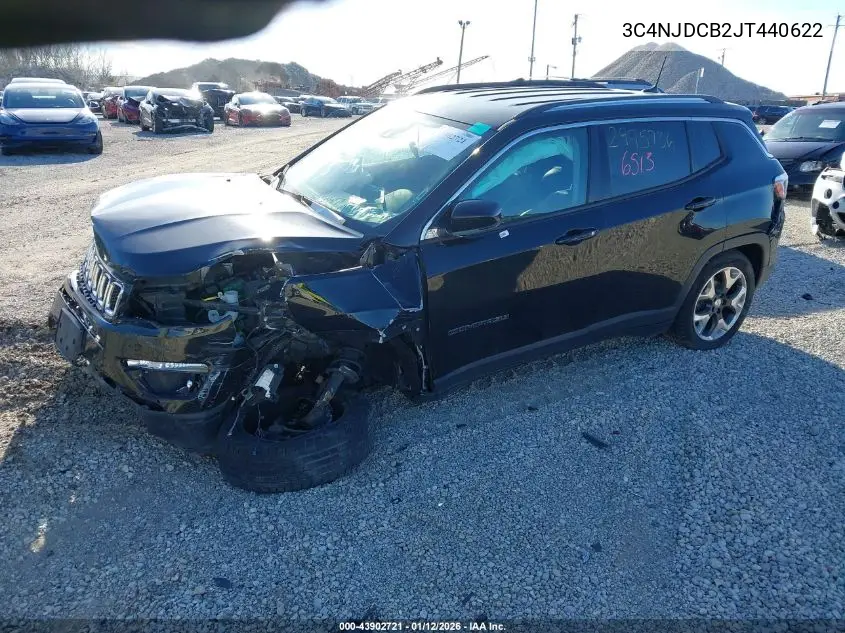 3C4NJDCB2JT440622 2018 Jeep Compass Limited 4X4