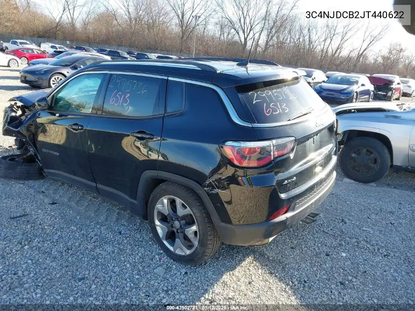 3C4NJDCB2JT440622 2018 Jeep Compass Limited 4X4