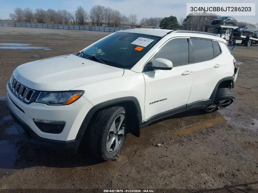 3C4NJCBB6JT286203 2018 Jeep Compass Latitude Fwd