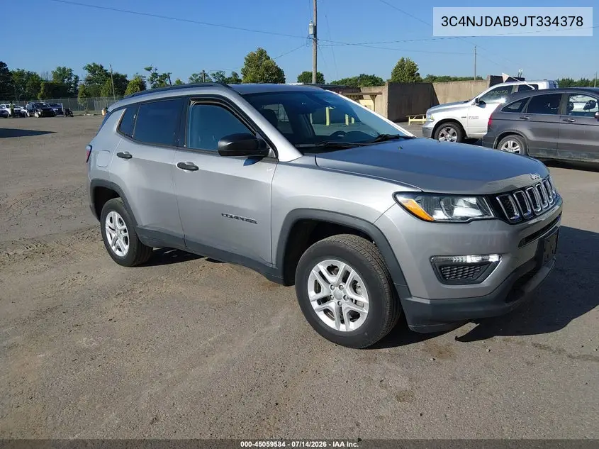 2018 Jeep Compass Sport 4X4 VIN: 3C4NJDAB9JT334378 Lot: 45059584