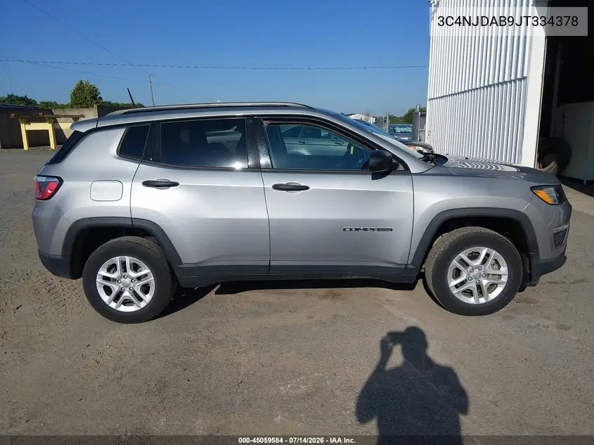 2018 Jeep Compass Sport 4X4 VIN: 3C4NJDAB9JT334378 Lot: 45059584