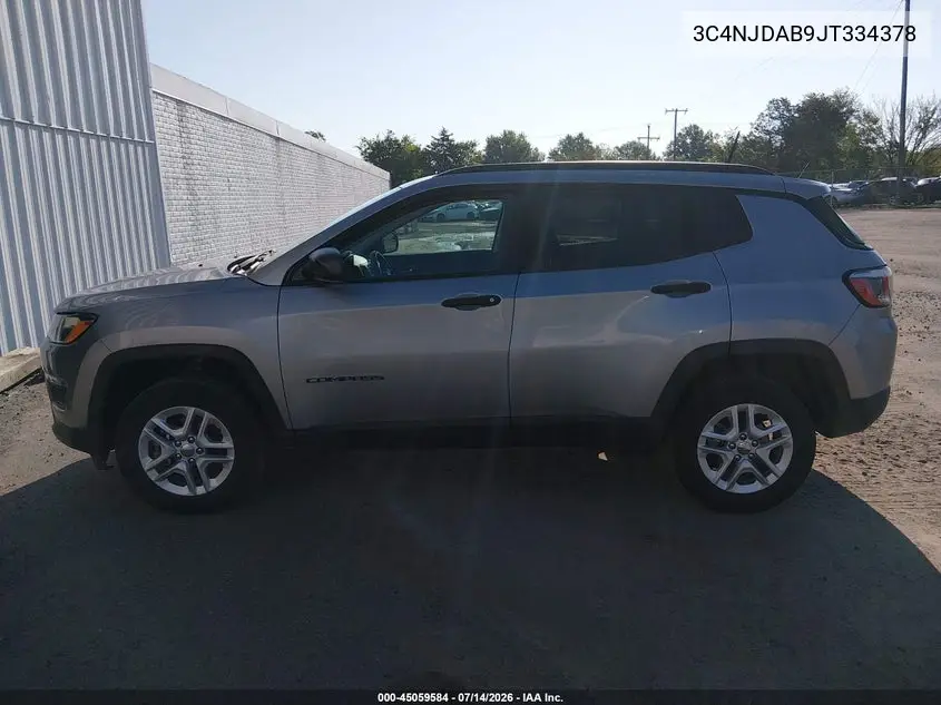 2018 Jeep Compass Sport 4X4 VIN: 3C4NJDAB9JT334378 Lot: 45059584
