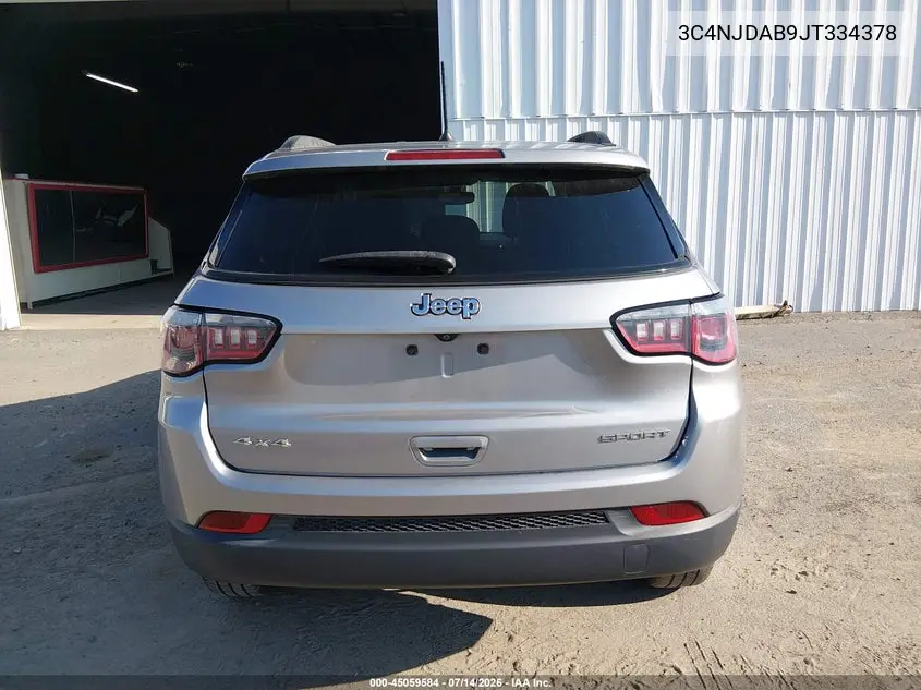 2018 Jeep Compass Sport 4X4 VIN: 3C4NJDAB9JT334378 Lot: 45059584