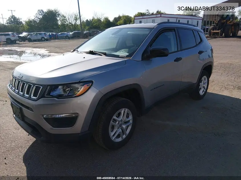 2018 Jeep Compass Sport 4X4 VIN: 3C4NJDAB9JT334378 Lot: 45059584