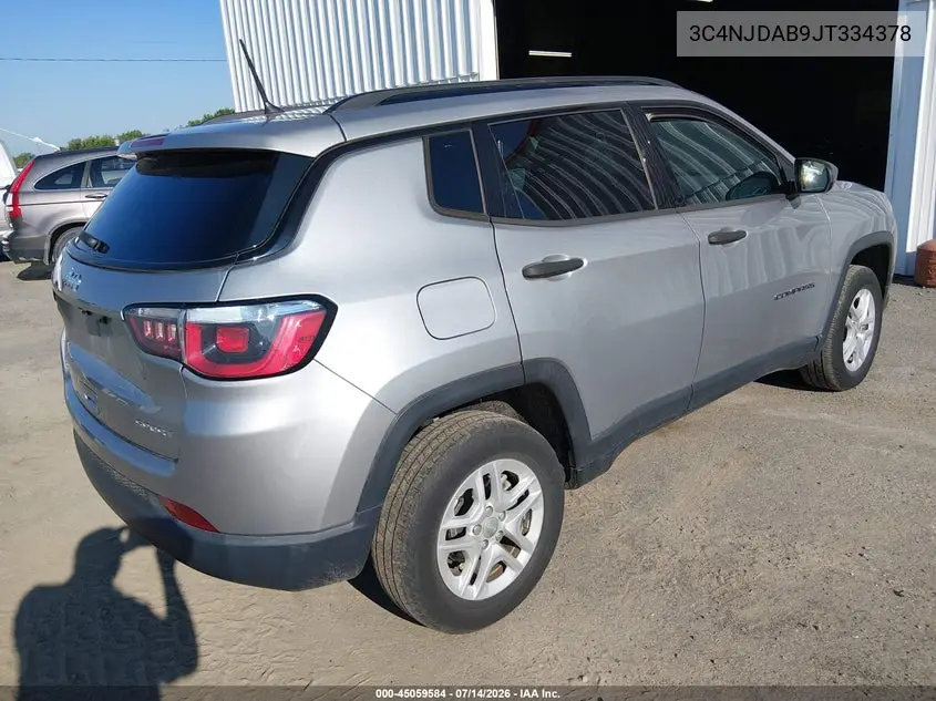 2018 Jeep Compass Sport 4X4 VIN: 3C4NJDAB9JT334378 Lot: 45059584