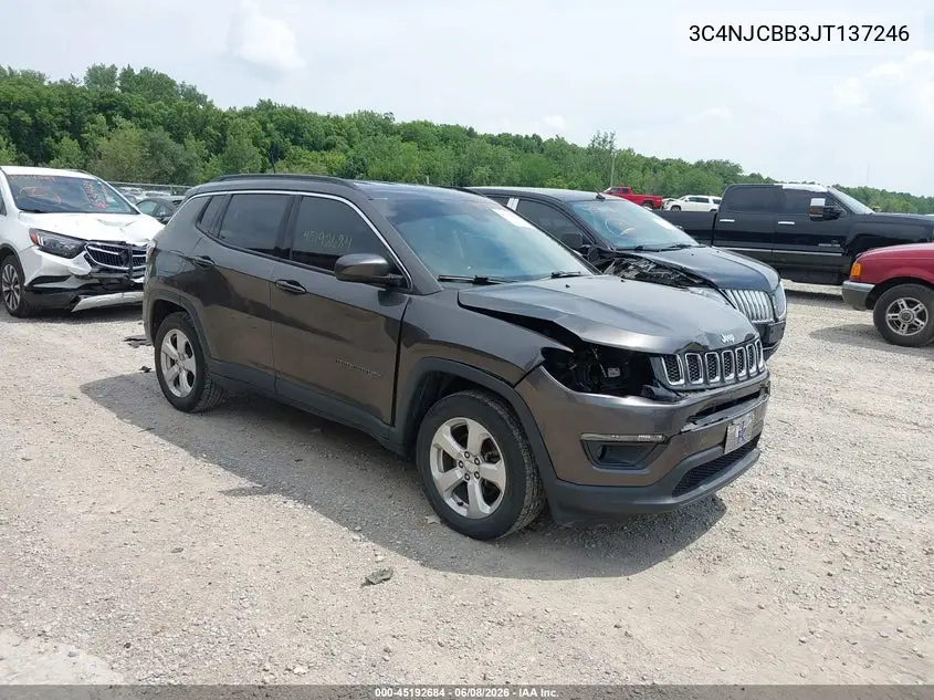 2018 Jeep Compass Latitude Fwd VIN: 3C4NJCBB3JT137246 Lot: 45192684