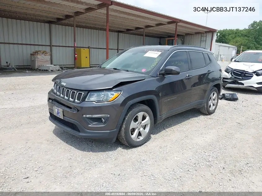 2018 Jeep Compass Latitude Fwd VIN: 3C4NJCBB3JT137246 Lot: 45192684