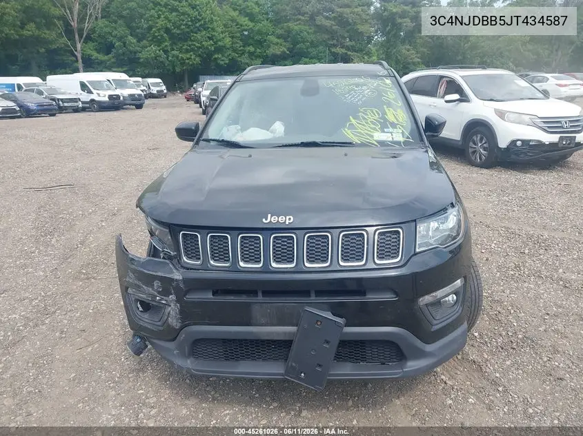 2018 Jeep Compass Latitude 4X4 VIN: 3C4NJDBB5JT434587 Lot: 45261026