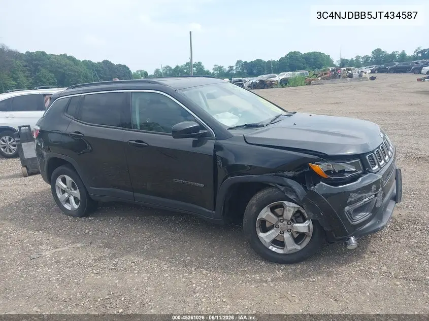 2018 Jeep Compass Latitude 4X4 VIN: 3C4NJDBB5JT434587 Lot: 45261026