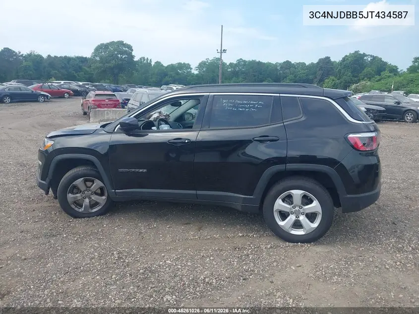 2018 Jeep Compass Latitude 4X4 VIN: 3C4NJDBB5JT434587 Lot: 45261026