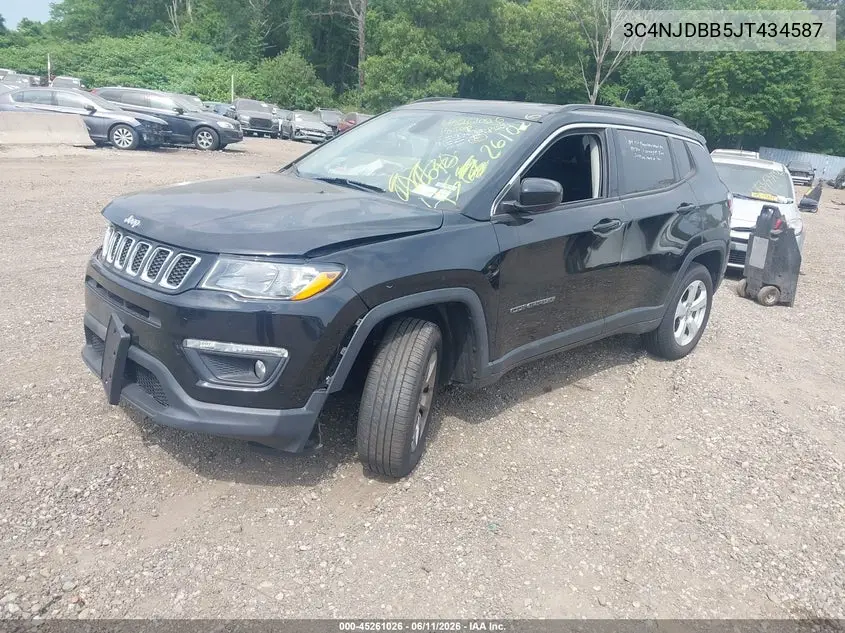2018 Jeep Compass Latitude 4X4 VIN: 3C4NJDBB5JT434587 Lot: 45261026