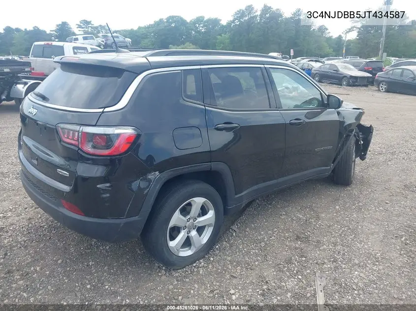 2018 Jeep Compass Latitude 4X4 VIN: 3C4NJDBB5JT434587 Lot: 45261026