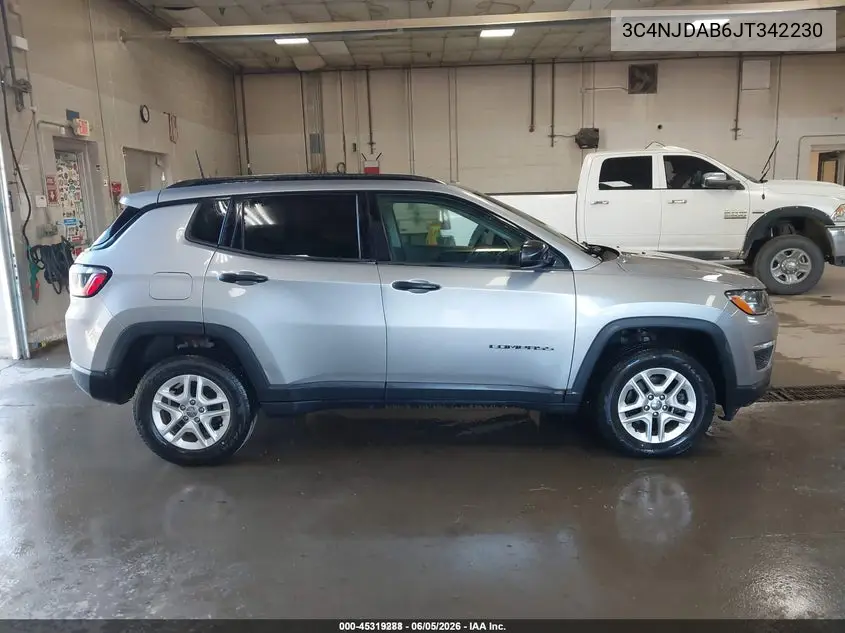 2018 Jeep Compass Sport 4X4 VIN: 3C4NJDAB6JT342230 Lot: 45319288