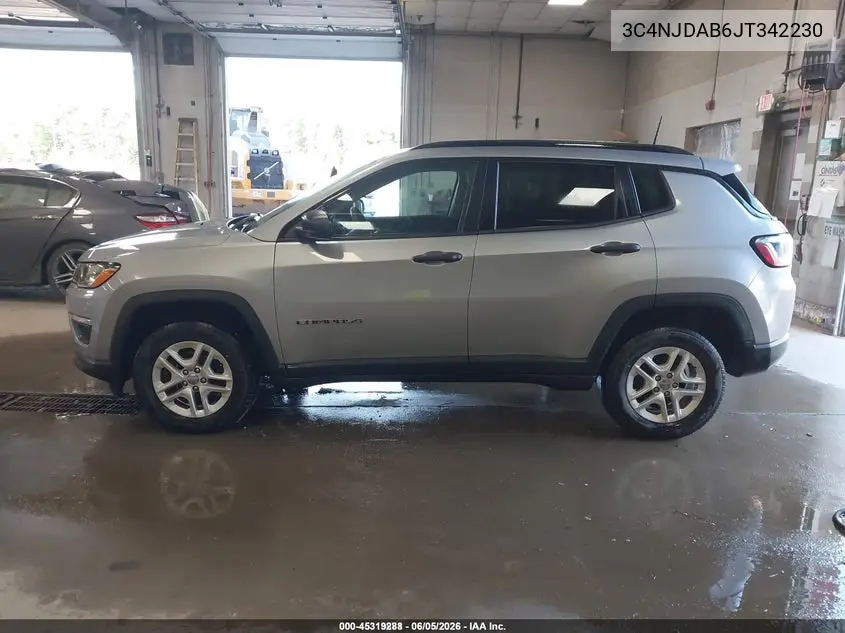 2018 Jeep Compass Sport 4X4 VIN: 3C4NJDAB6JT342230 Lot: 45319288