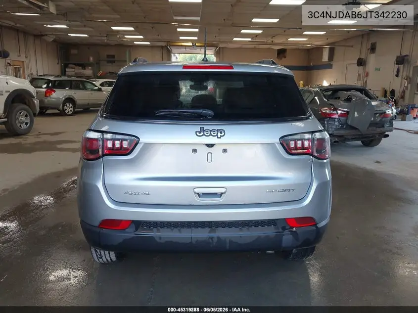 2018 Jeep Compass Sport 4X4 VIN: 3C4NJDAB6JT342230 Lot: 45319288