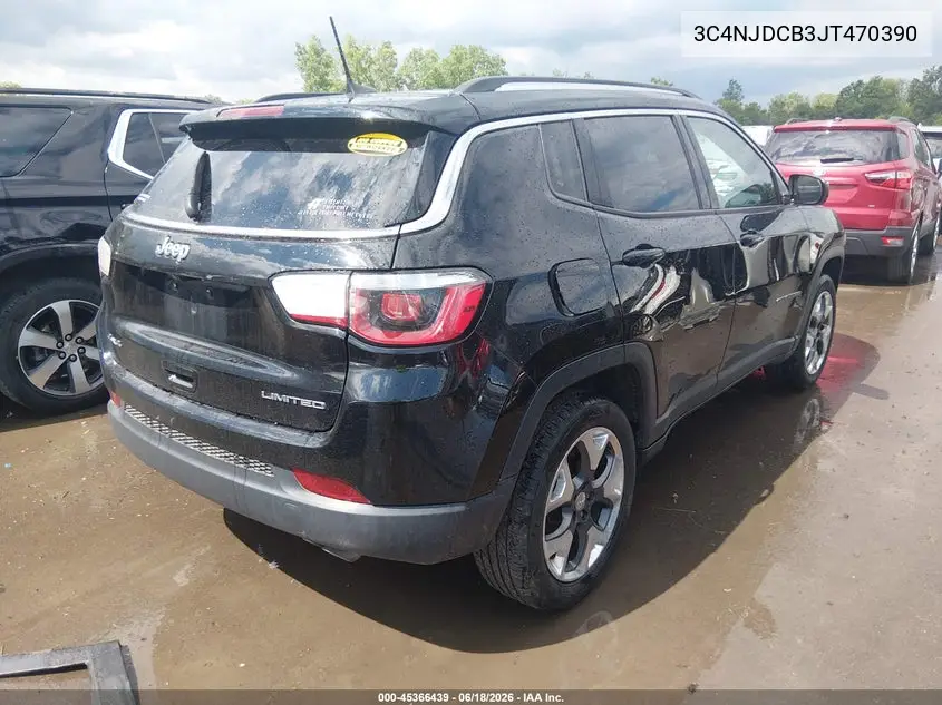 2018 Jeep Compass Limited 4X4 VIN: 3C4NJDCB3JT470390 Lot: 45366439